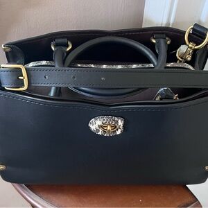 NWT COACH BLACK AND BROWN BAG